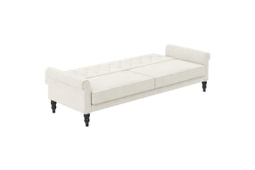 Bäddsoffa utan divan & schäslong Loft24 Tyne Bäddsoffa 3-sits Vit - Möbler - Soffa - Bäddsoffa