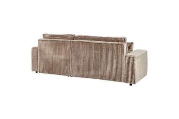 Bäddsoffa Vänstervänd Abacka - Brun, Svart - Möbler - Soffa - Bäddsoffa