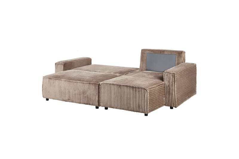 Bäddsoffa Vänstervänd Abacka - Brun, Svart - Möbler - Soffa - Bäddsoffa