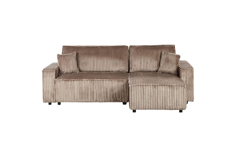 Bäddsoffa Vänstervänd Abacka - Brun, Svart - Möbler - Soffa - Bäddsoffa