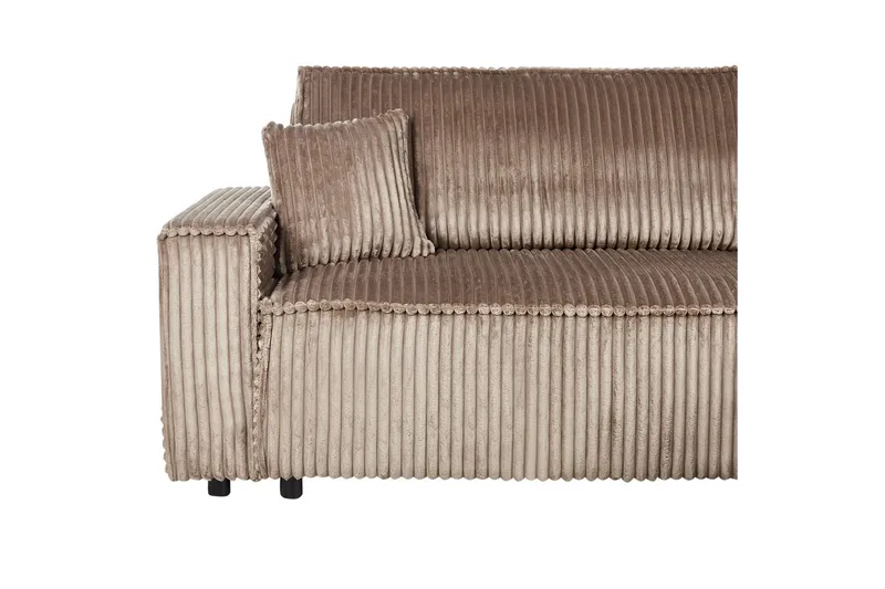 Bäddsoffa Vänstervänd Abacka - Brun, Svart - Möbler - Soffa - Bäddsoffa