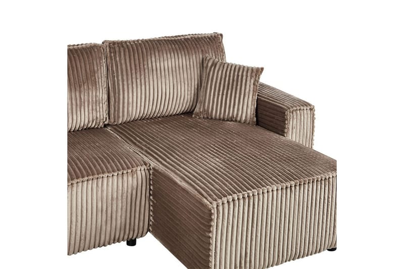 Bäddsoffa Vänstervänd Abacka - Brun, Svart - Möbler - Soffa - Bäddsoffa