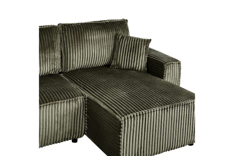 Bäddsoffa Vänstervänd Abacka - Grön, Svart - Möbler - Soffa - Bäddsoffa