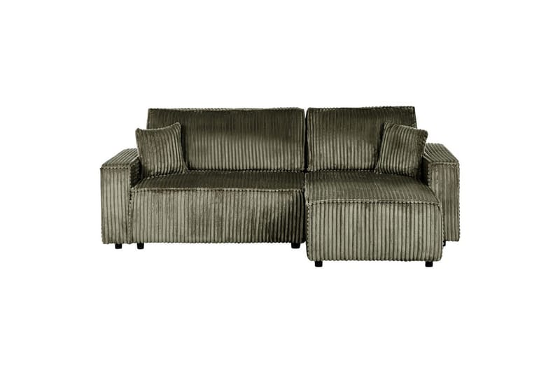 Bäddsoffa Vänstervänd Abacka - Grön, Svart - Möbler - Soffa - Bäddsoffa