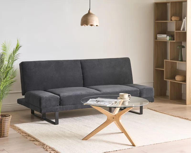 Bäddsoffa York Chenille - Svart - Möbler - Soffa - Bäddsoffa