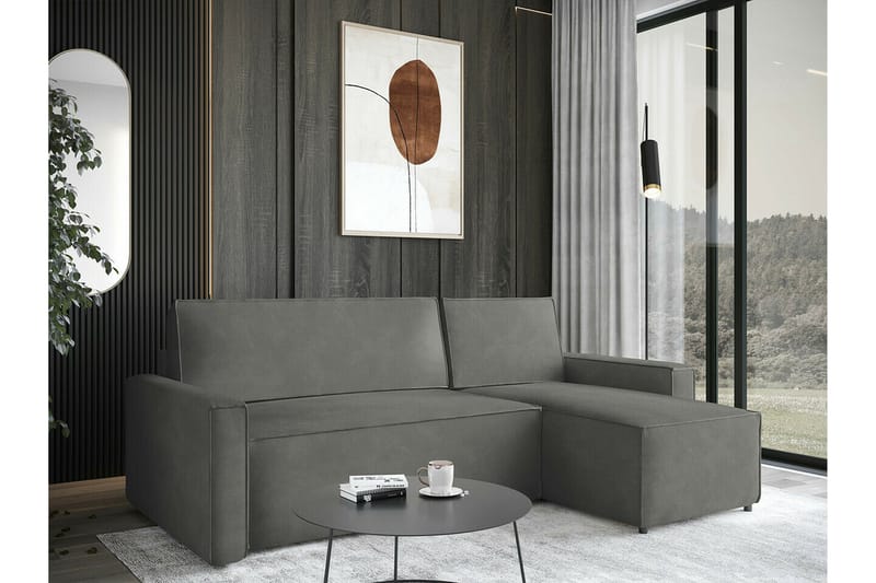 Bandon 3-sits Hörnbäddsoffa - Grå - Möbler - Soffa - Bäddsoffa