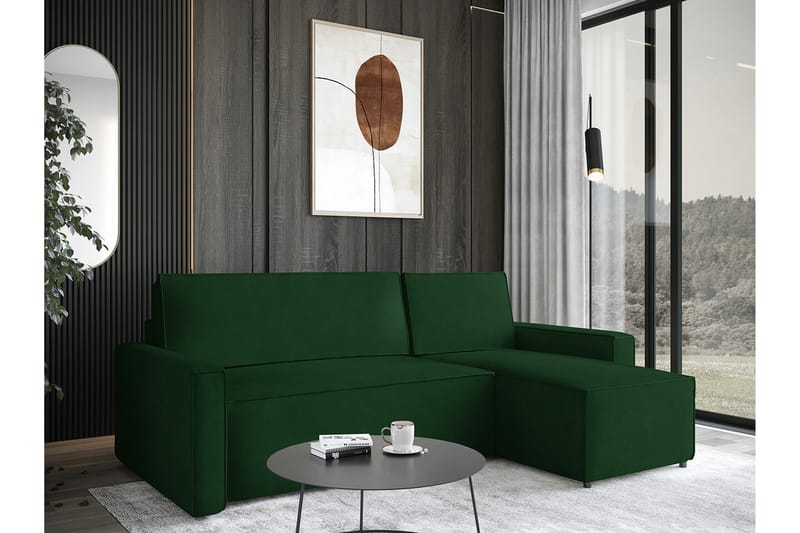 Bandon 3-sits Hörnbäddsoffa - Grön - Möbler - Soffa - Bäddsoffa