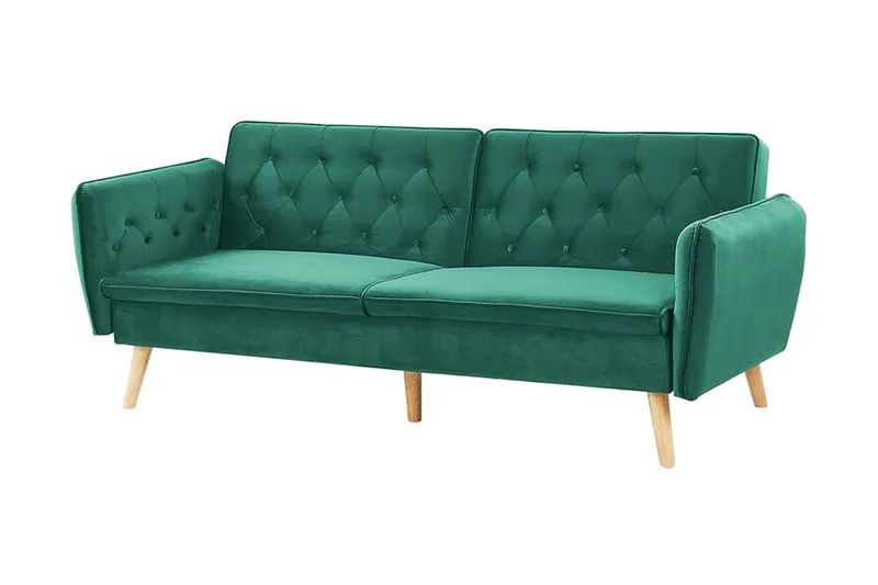 Bardu 2-sits Bäddsoffa - Sammet/Mörkgrön - Möbler - Soffa - Bäddsoffa