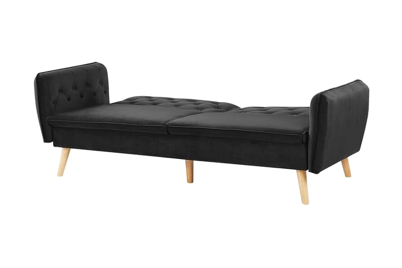 Bardu 2-sits Bäddsoffa - Sammet/Svart - Möbler - Soffa - Bäddsoffa