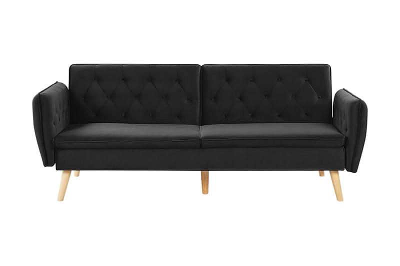 Bardu 2-sits Bäddsoffa - Sammet/Svart - Möbler - Soffa - Bäddsoffa
