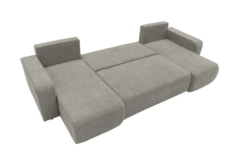 Barile Bäddsoffa Dubbeldivan 4-sits i Plysch - Vit - Möbler - Soffa - Bäddsoffa