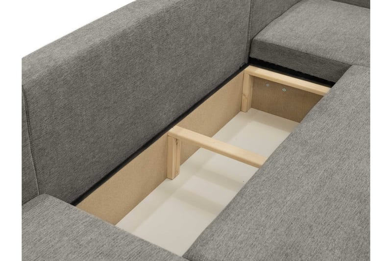 Barile Bäddsoffa Dubbeldivan 4-sits i Plysch - Grå - Möbler - Soffa - Bäddsoffa