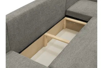 Barile Bäddsoffa Dubbeldivan 4-sits i Plysch - Brun - Möbler - Soffa - Bäddsoffa