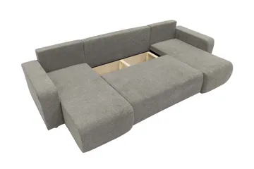 Barile Bäddsoffa Dubbeldivan 4-sits i Plysch - Brun - Möbler - Soffa - Bäddsoffa