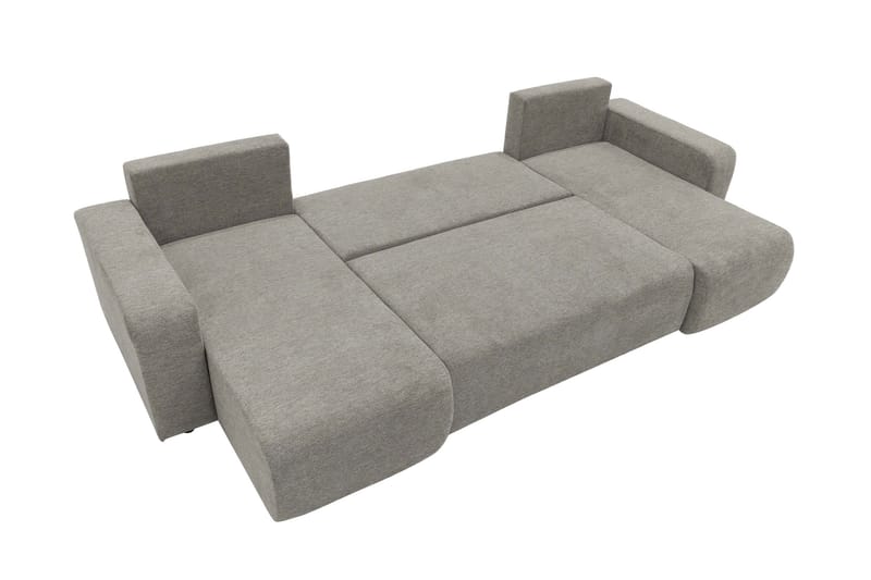 Barile Bäddsoffa Dubbeldivan 4-sits i Plysch - Grå - Möbler - Soffa - Bäddsoffa