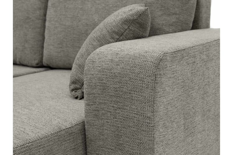 Barile Bäddsoffa Dubbeldivan 4-sits i Plysch - Grå - Möbler - Soffa - Bäddsoffa