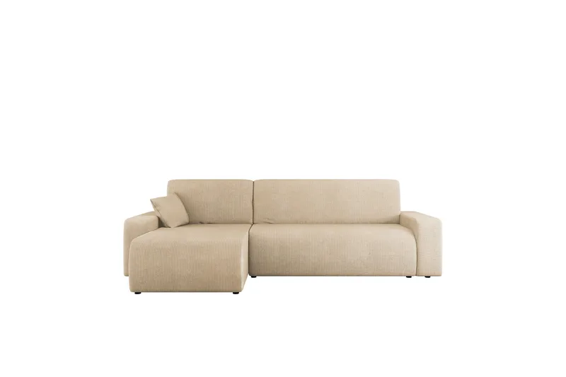 Barile Bäddsoffa med Divan 3-sits i Plysch - Beige - Möbler - Soffa - Bäddsoffa