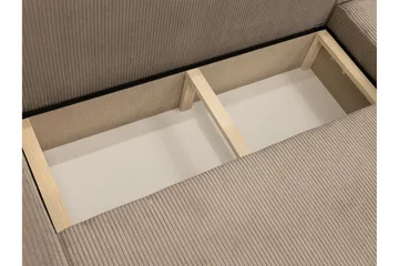 Barile Bäddsoffa med Divan 3-sits i Plysch - Brun - Möbler - Soffa - Bäddsoffa