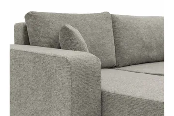 Barile Bäddsoffa med Divan 3-sits i Plysch - Grå - Möbler - Soffa - Bäddsoffa