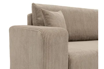Barile Bäddsoffa med Divan 3-sits i Plysch - Brun - Möbler - Soffa - Bäddsoffa