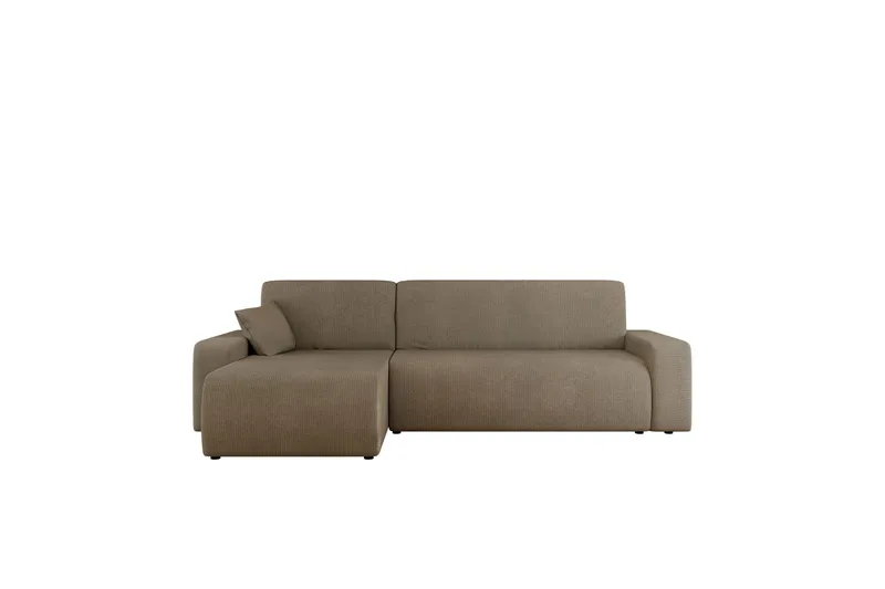 Barile Bäddsoffa med Divan 3-sits i Plysch - Brun - Möbler - Soffa - Bäddsoffa