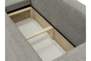 Barile Bäddsoffa med Divan 3-sits i Plysch - Grå - Möbler - Soffa - Bäddsoffa