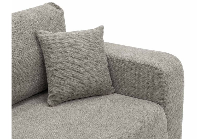 Barile Bäddsoffa med Divan 3-sits i Plysch - Grå - Möbler - Soffa - Bäddsoffa