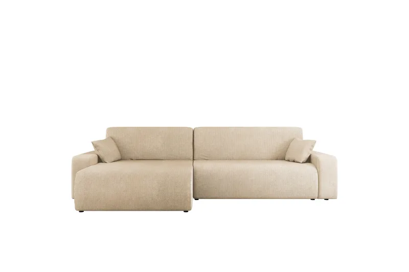 Barile Bäddsoffa med Divan 3-sits i Plysch - Beige - Möbler - Soffa - Bäddsoffa