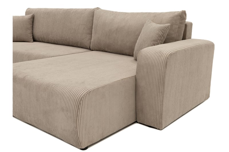 Barile Bäddsoffa med Divan 3-sits i Plysch - Brun - Möbler - Soffa - Bäddsoffa