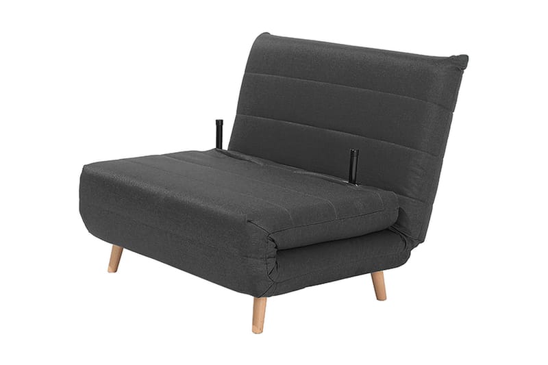 Bascas 1-sits Rektangulär Bäddbar Fällbar Bäddsoffa i Tyg - Grå - Möbler - Soffa - Bäddsoffa