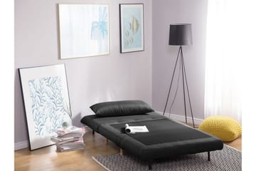 Bascas 1-sits Rektangulär Bäddbar Fällbar Bäddsoffa i Tyg - Grå - Möbler - Soffa - Bäddsoffa