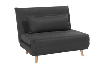 Bascas 1-sits Rektangulär Bäddbar Fällbar Bäddsoffa i Tyg - Grå - Möbler - Soffa - Bäddsoffa