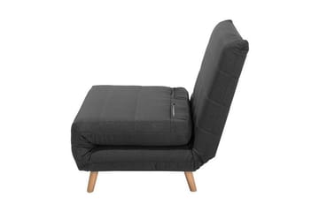 Bascas 1-sits Rektangulär Bäddbar Fällbar Bäddsoffa i Tyg - Grå - Möbler - Soffa - Bäddsoffa