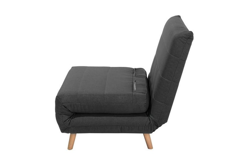 Bascas 1-sits Rektangulär Bäddbar Fällbar Bäddsoffa i Tyg - Grå - Möbler - Soffa - Bäddsoffa