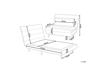 Bascas 1-sits Rektangulär Bäddbar Fällbar Bäddsoffa i Tyg - Grå - Möbler - Soffa - Bäddsoffa