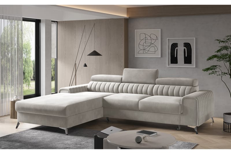 Bassfield Divanbäddsoffa Vänster - Beige - Möbler - Soffa - Bäddsoffa