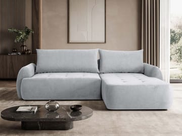 Bastos 3-sits Bäddsoffa med Divan Högervänd - Ljusgrå - Möbler - Soffa - Bäddsoffa
