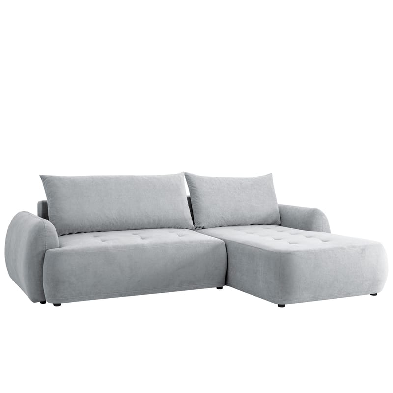 Bastos 3-sits Bäddsoffa med Divan Högervänd, Ljusgrå