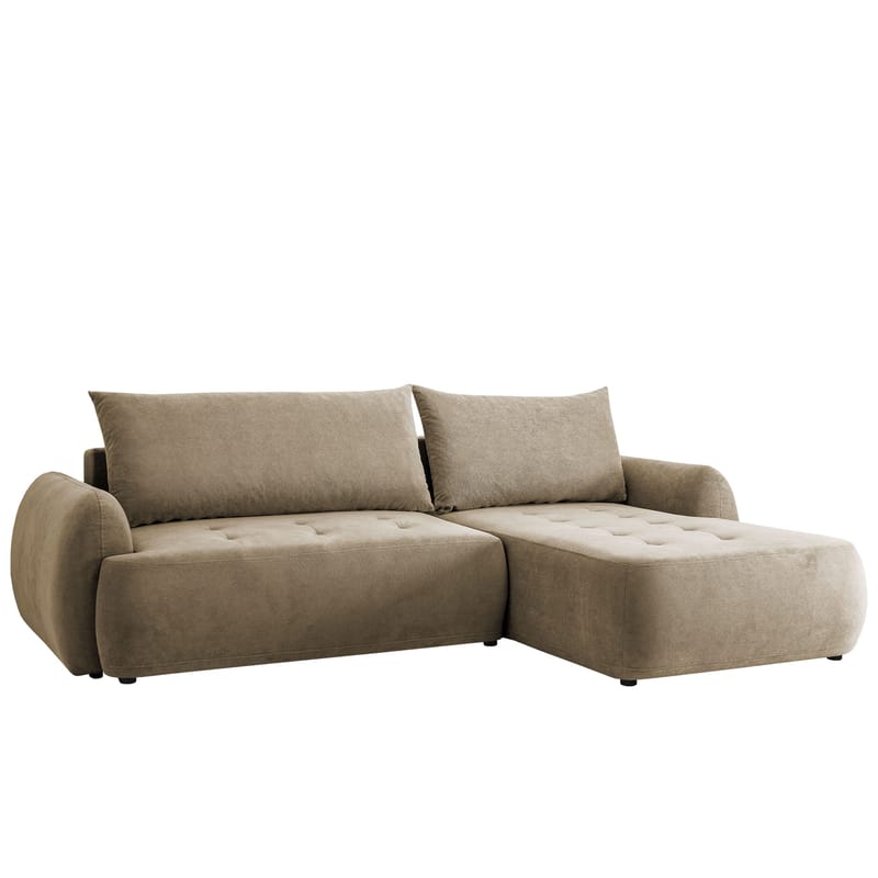 Bastos 3-sits Bäddsoffa med Divan Högervänd, Mörkbeige