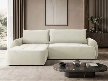 Bastos 3-sits Bäddsoffa med Divan Vänstervänd - Ljusbeige - Möbler - Soffa - Bäddsoffa