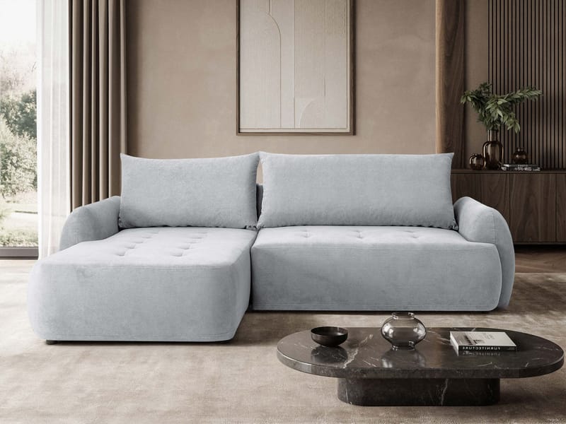 Bastos 3-sits Bäddsoffa med Divan Vänstervänd - Ljusgrå - Möbler - Soffa - Bäddsoffa