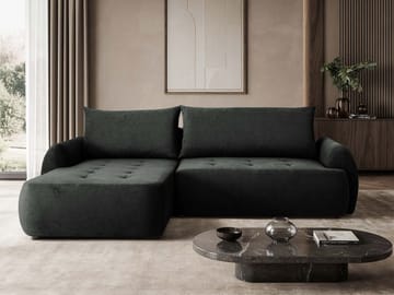 Bastos 3-sits Bäddsoffa med Divan Vänstervänd - Mörkgrå - Möbler - Soffa - Bäddsoffa