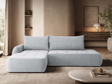 Bastos Bäddsoffa med Divan Vänster - Grå - Möbler - Soffa - Bäddsoffa