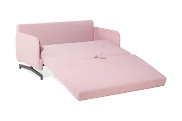 Belfast 2-sits Framåtbäddad Rektangulär Bäddsoffa 140x197 cm i Tyg - Rosa - Möbler - Soffa - Bäddsoffa