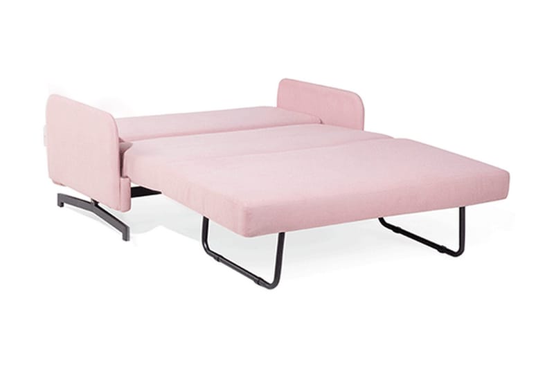 Belfast 2-sits Framåtbäddad Rektangulär Bäddsoffa 140x197 cm i Tyg - Rosa - Möbler - Soffa - Bäddsoffa