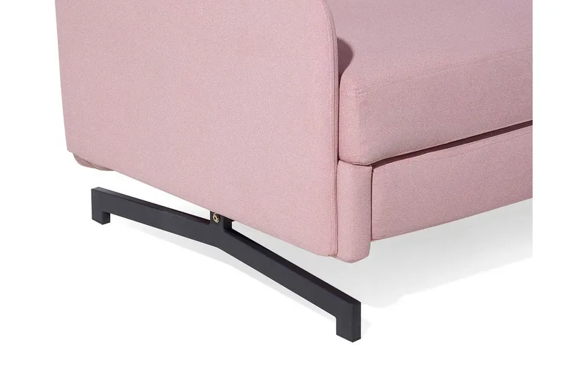 Belfast 2-sits Framåtbäddad Rektangulär Bäddsoffa 140x197 cm i Tyg - Rosa - Möbler - Soffa - Bäddsoffa