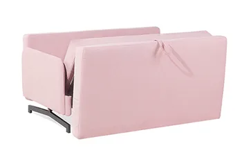 Belfast 2-sits Framåtbäddad Rektangulär Bäddsoffa 140x197 cm i Tyg - Rosa - Möbler - Soffa - Bäddsoffa