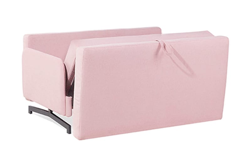 Belfast 2-sits Framåtbäddad Rektangulär Bäddsoffa 140x197 cm i Tyg - Rosa - Möbler - Soffa - Bäddsoffa