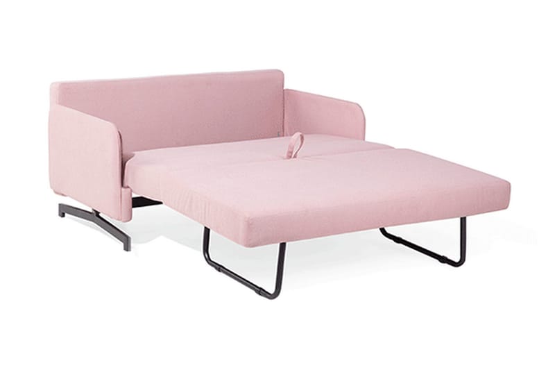Belfast 2-sits Framåtbäddad Rektangulär Bäddsoffa 140x197 cm i Tyg - Rosa - Möbler - Soffa - Bäddsoffa