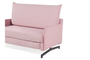 Belfast 2-sits Framåtbäddad Rektangulär Bäddsoffa 140x197 cm i Tyg - Rosa - Möbler - Soffa - Bäddsoffa